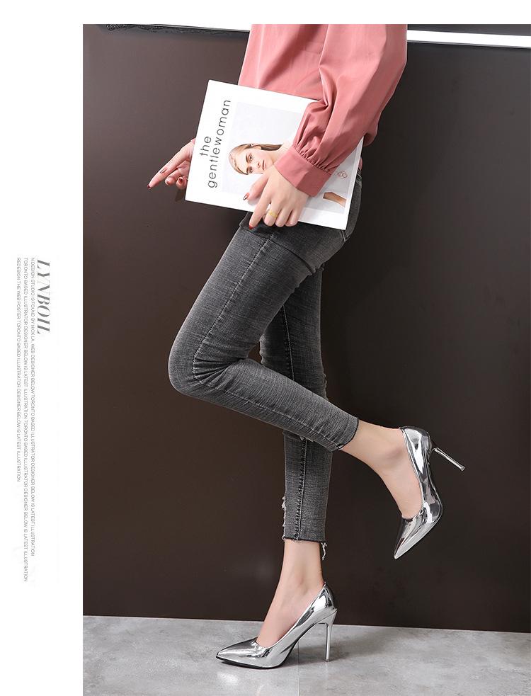 2025 Jaro Nadměrná velikost Špičaté lodičky na stiletto podpatku pro ženy - Evropský a americký styl