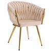 Molto Chair, Beige, Gold Legs