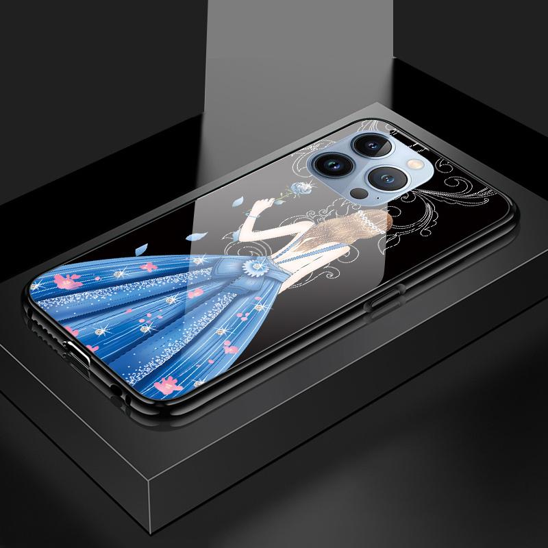 Pouzdro na telefon z tvrzeného skla pro Huawei P30Lite Honor 90Lite 9X X6A X9B Infinix Hot40 Note30 Tecno Spark20 Moto G15 G22 Měkký okraj Nárazuvzdorný Hladký kryt
