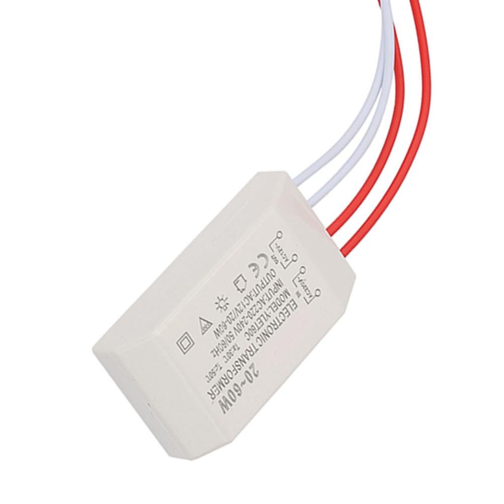 220V to AC 12V Electronic Voltage Converter 20‑60W Smart Power Supply Driver Power Electronic