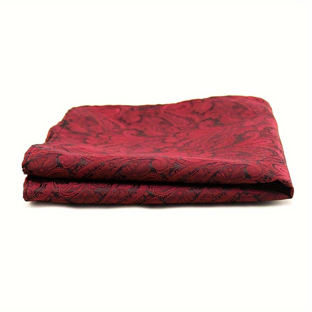 2.2Inch Square Handkerchief With Paisley Pattern, Oversized Pocket Square, Stylish Men'S Casual Party And Banquet Suit Accessory