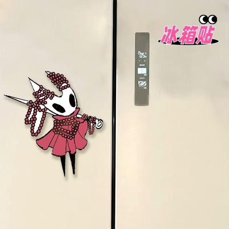 4pcsSet Hollow Knight 2 Hornet Silksong Acrylic Figure Toy Fridge Magnet Model Ornaments Toys Children Christmas Gifts