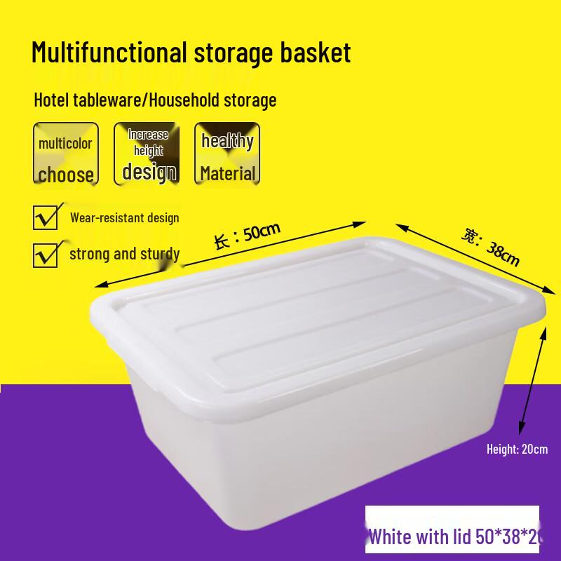 Homeglen Plastic Dish Storage Bin with Lid