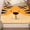 Cute Cartoon Tiger Print Entrance Mat Soft Non-Slip Doormat Lovely Tiger Face Design Floor Carpet for Bathroom Hallway