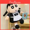 Crayon Chan Shin Maid Costume Plush Toy Double Braided Hairstyle Stuffed Doll