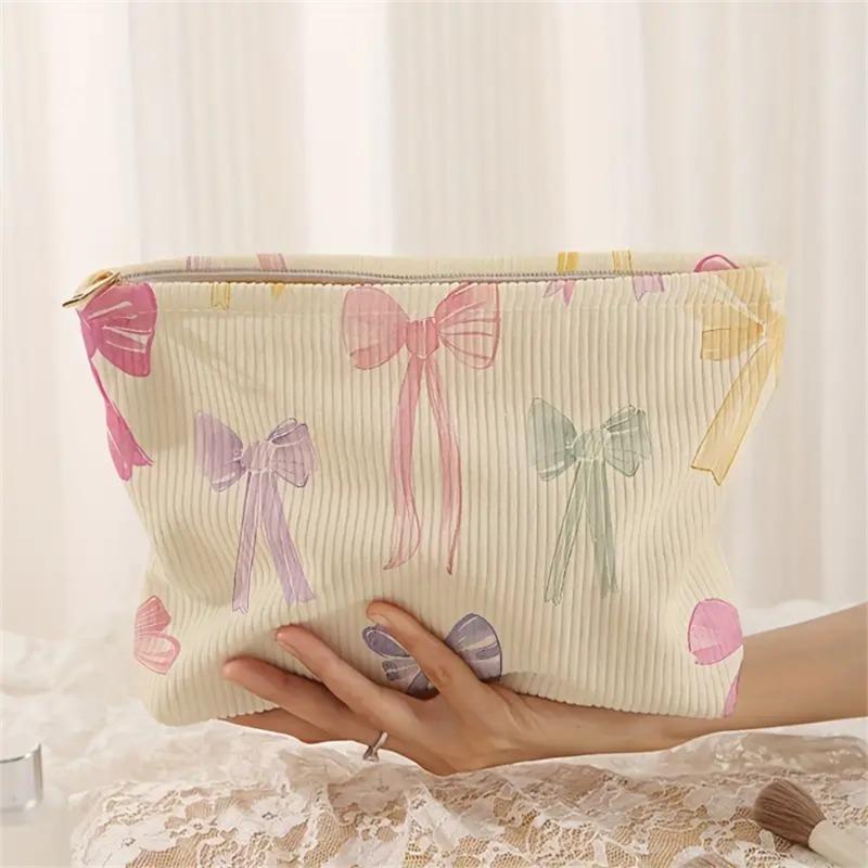 Charmante Herzmuster Make-up Tasche Leichte Reißverschluss Gefütterte Multifunktionale Kosmetiktasche für Toilettenartikel Zubehör Aufbewahrungstasche