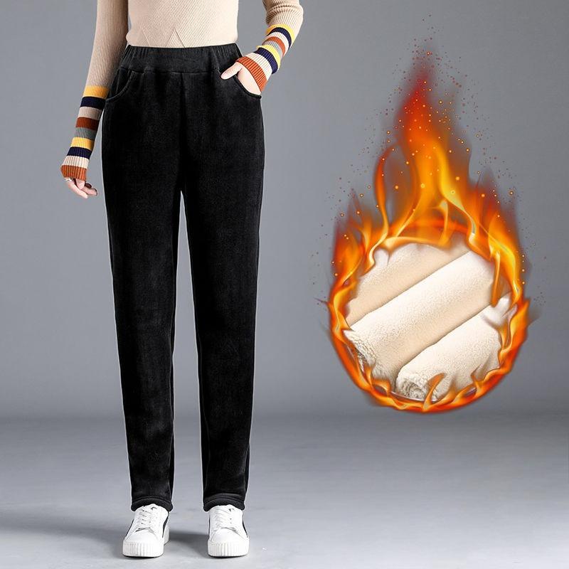 Fleece Pants Winter Women Thick Corduroy Women Baggy Trousers Loose Korean Style Harem Pants Dad Jeans