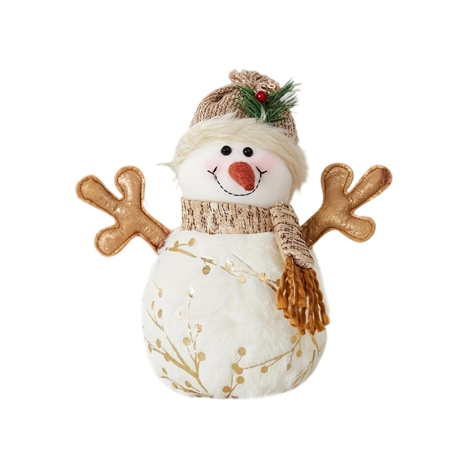 

Длинный плюшевый принт Ткань Остроконечная шляпа Круглая шляпа Фигурка снеговика One Size