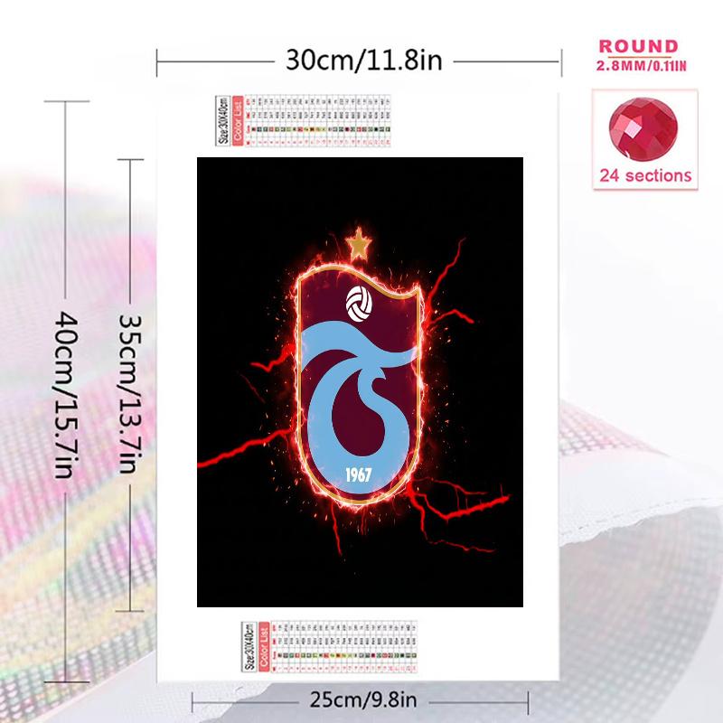 Trabzonspor 100% Round Full Drill 5D DIY Diamond Painting Embroidery Cross Stitch Rhinestone Décor