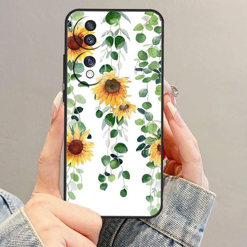 Beautiful Yellow Sunflower Case For Honor Magic 7 5 6 Lite Pro Honor 400 200 90 70 50 X9b X9a X8b X8a X8 X9 X9c Cover