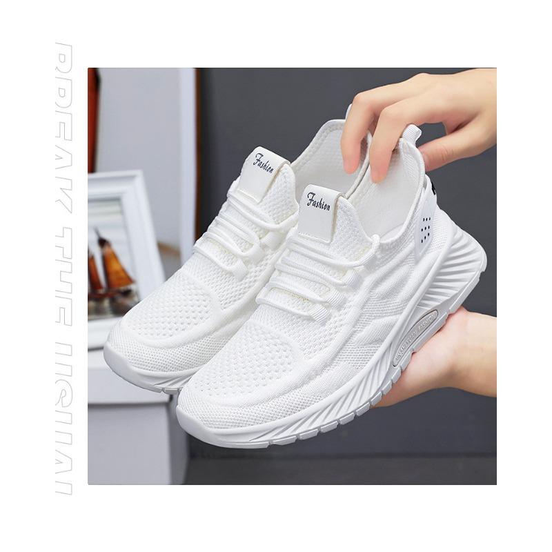 Damskie wiosenne nowe buty do biegania rekreacyjnego Flying Weaving Damskie buty sportowe pojedyncze