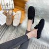 Women's Winter Warm Outdoor Shoes British Style White Snow Boots Casual Flats