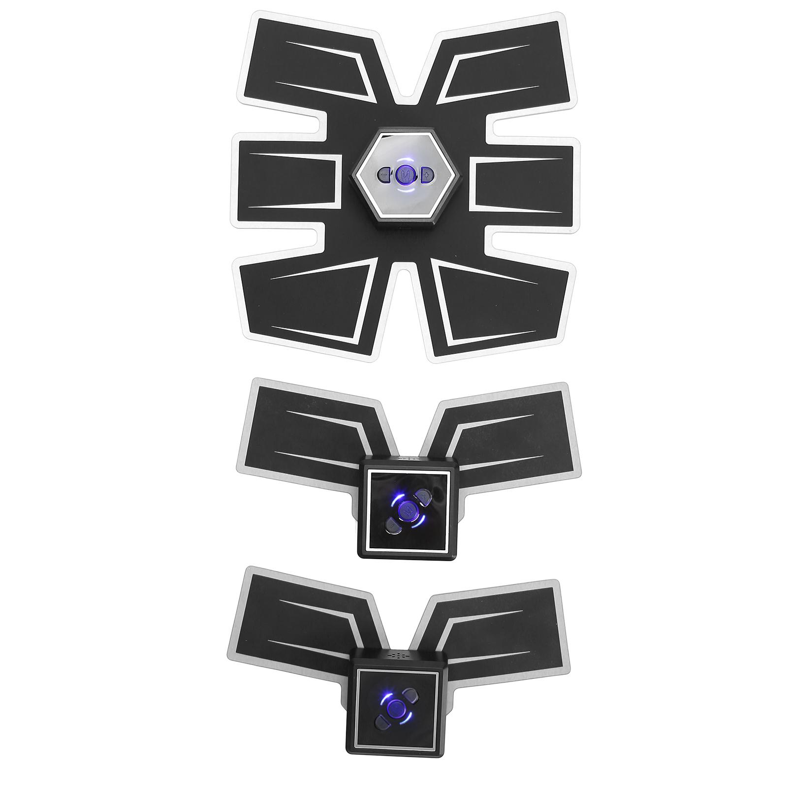 Fitness Abdominal Muscle Stimulator Patch EMS Smart Home Muscle Massage Sticker AFS‑301 2ABlack