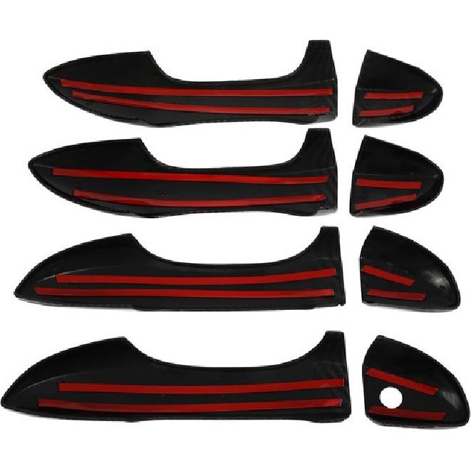 8Pcs Carbon Fiber Car Door Handle Cover Trim For Toyota Corolla Altis 2014-2018