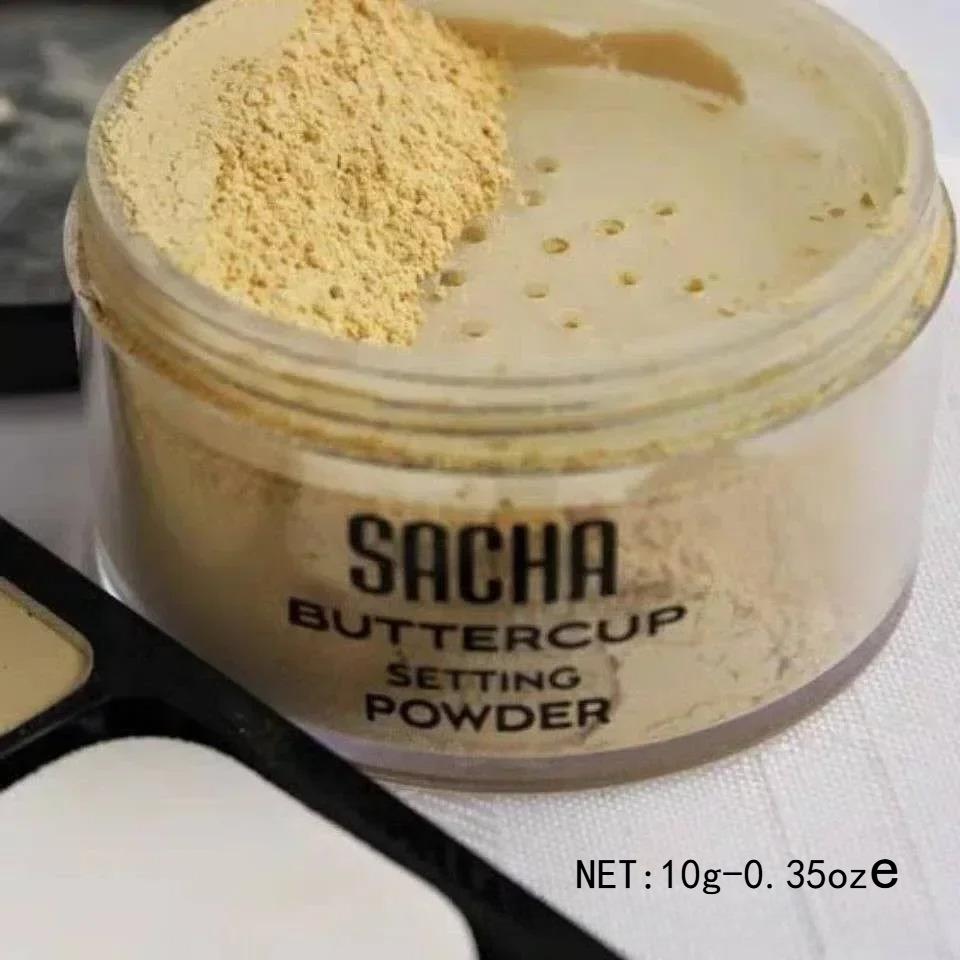 Sacha Buttercup Setting Powder Translucent Face Powder to Set Makeup Foundation or Concealer Finish Loose Powder Foundation