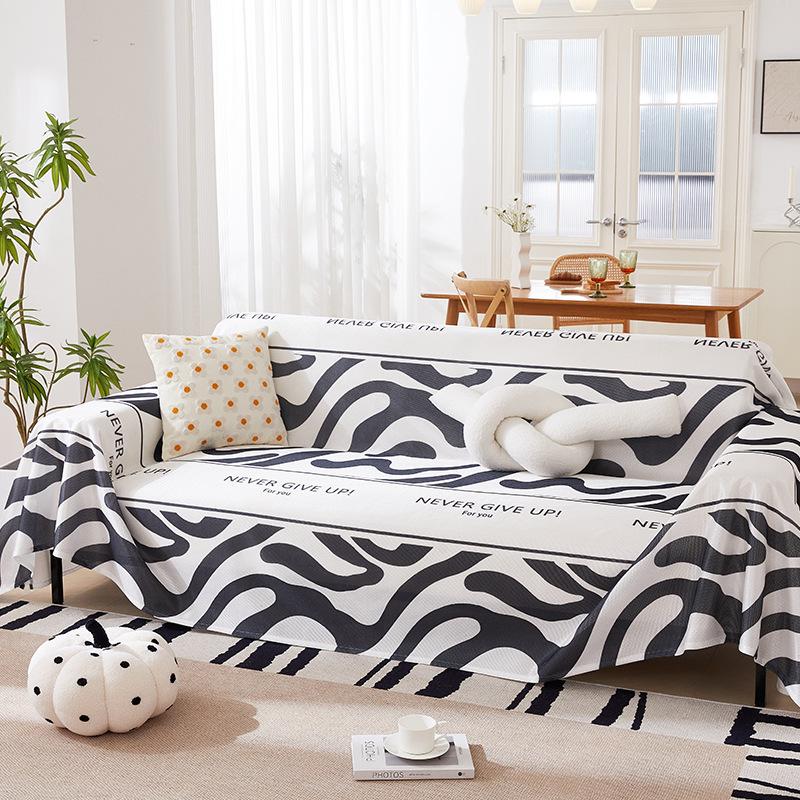 Summer Ice Silk Sofa Towel Muqing All-Inclusive Sofa Cover Dust Cover Cool Breathable Living Room One-Piece Sofa Cover Cloth