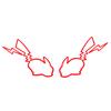 Car Styling Stickers Iridescent Cute Lightning Animal Silhouette Waterproof Auto Window Decals Accessories