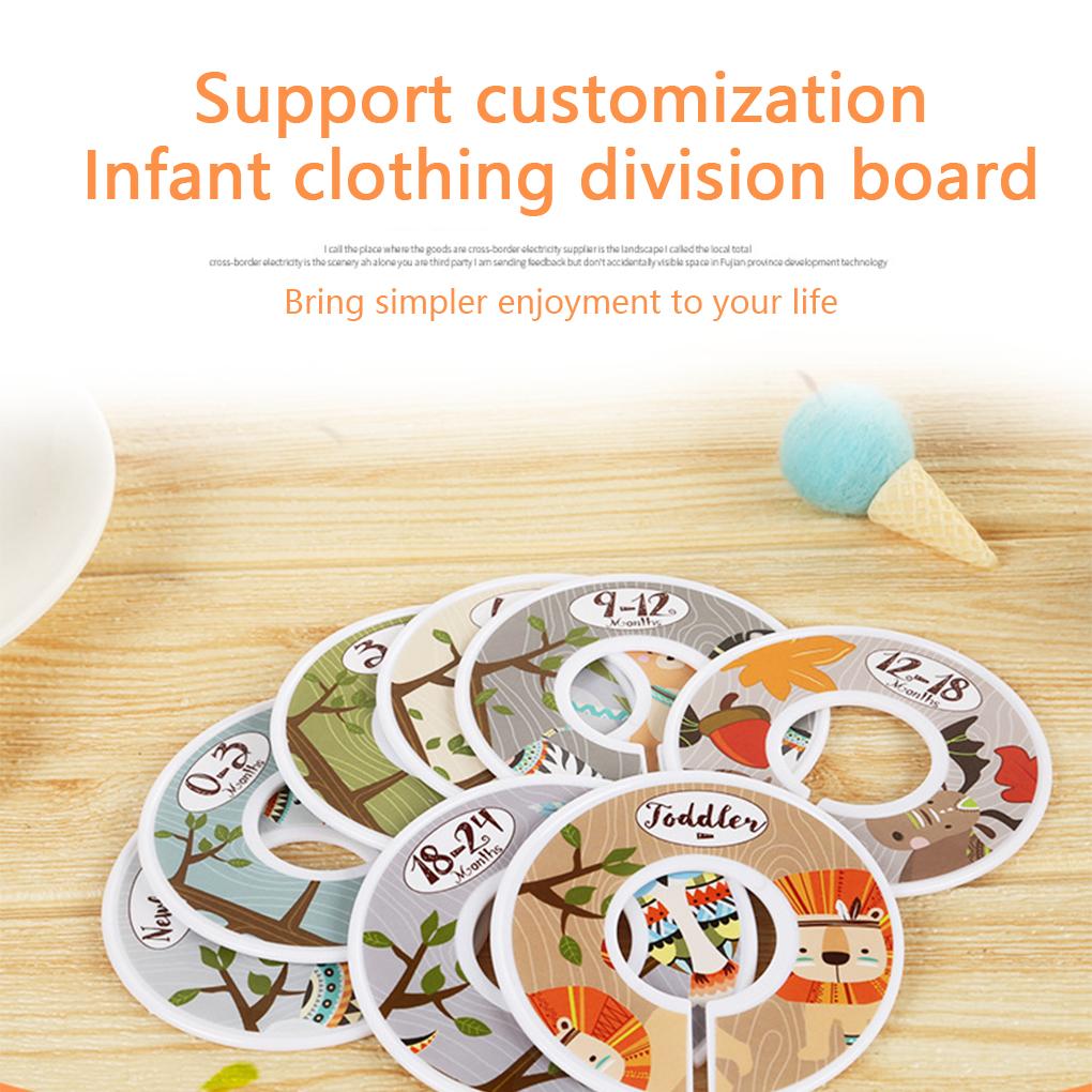 8 Pieces Wardrobe Clothes Dividers Portable Closet Hanging Size Buckles Hanger Separation Circle Bedroom Shopping Mall