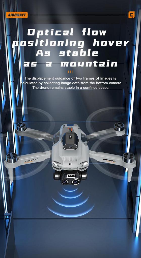 8K HD Mini Foldable Drone: Long Battery Life, Brushless Quadcopter & Large Screen Remote