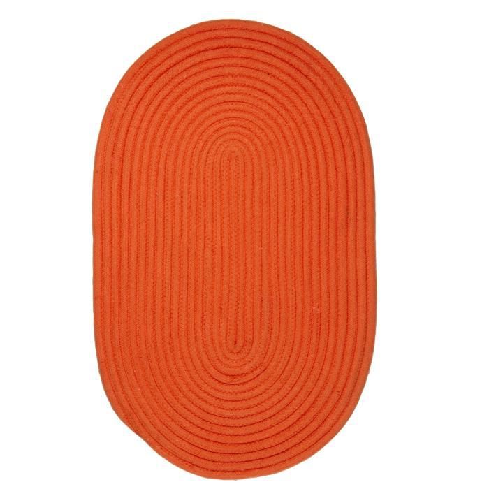 Tapis en coton - THE DECO FACTORY - TAM TAM - Orange - Réversible et facile d'entretien