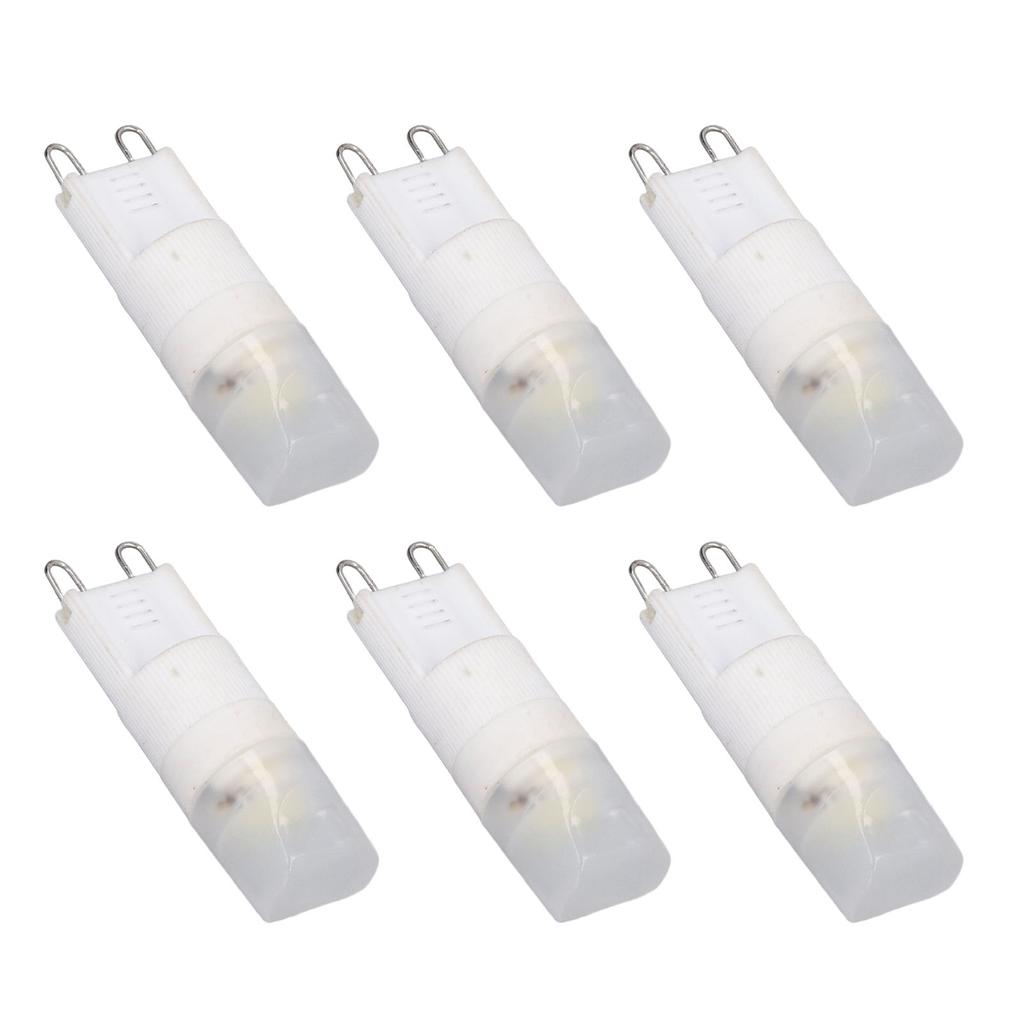 6pcs G9 LED Bulb Energy Saving General Standard Interface 360 Degrees Heat Dissipation Cold White Light