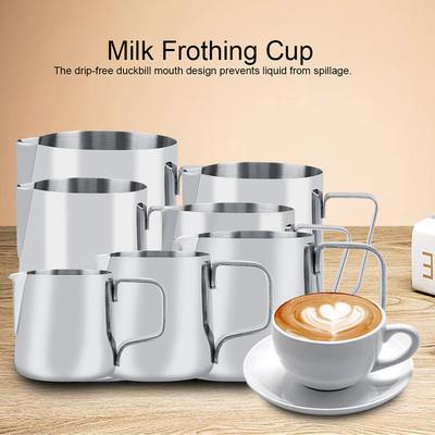 Coffee Pitcher Frothing Pitcher Milk Frothing Cup Milk Pitcher Stainless Steel Milk Frothing Cup Coffee Pitcher Jug Latte Art