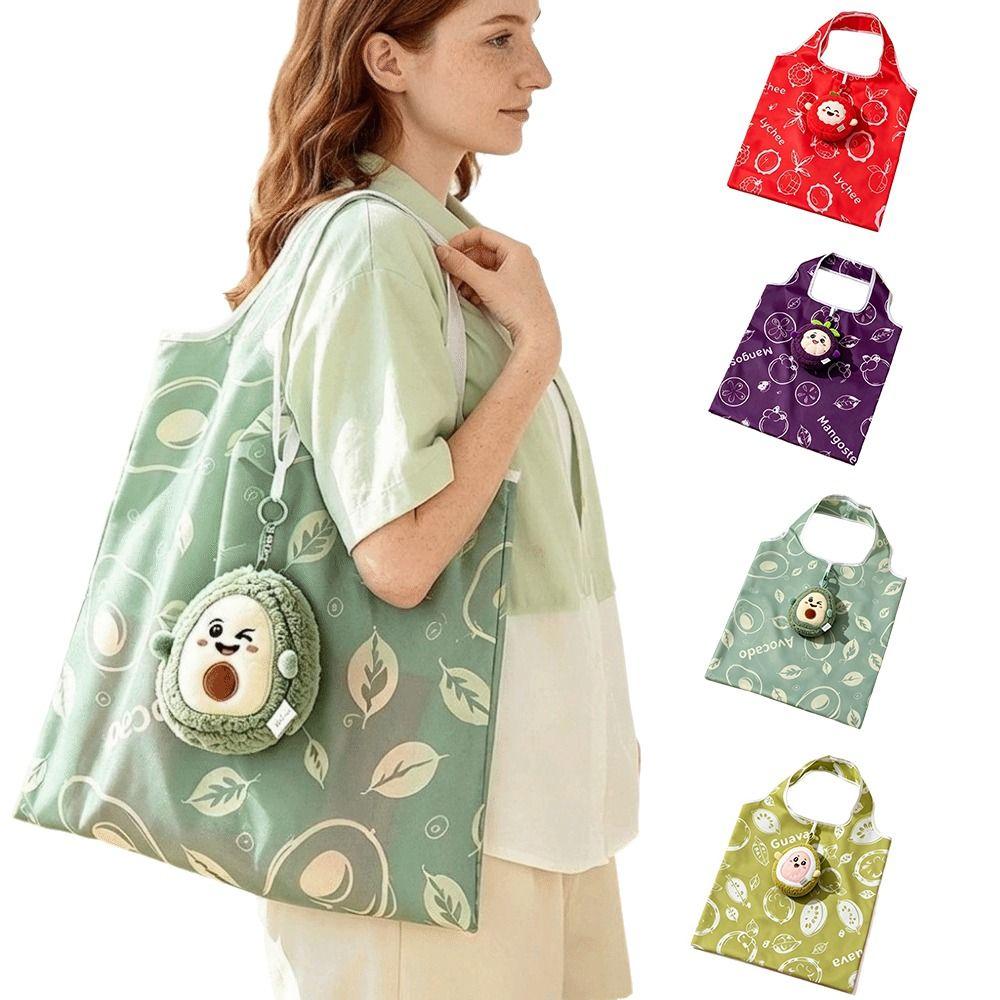 Cartoon Grocery Bag Reusable Shopping Handbag Portable Folding Shopping Bag  Shopping Use
