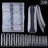 120pcs Crystal Nail Extension Molds with Scale, Reusable Gel Nail Tips