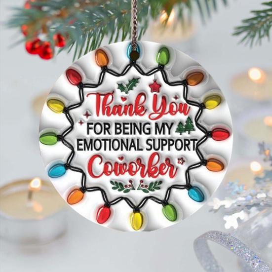 Friendship Christmas Ornament Acrylic Best Friend Gifts Xmas Tree Hanging Decoration for Women Sister Coworker