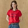Sequin LeTTering Embroidery ShorT Sleeve T shirT ze06qT006na