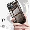 Glass Phone Cover Case for iPhone 17 Pro Max 8 15 Plus 11 Air 14 16 12 XR 13 Leopard Print Leopard