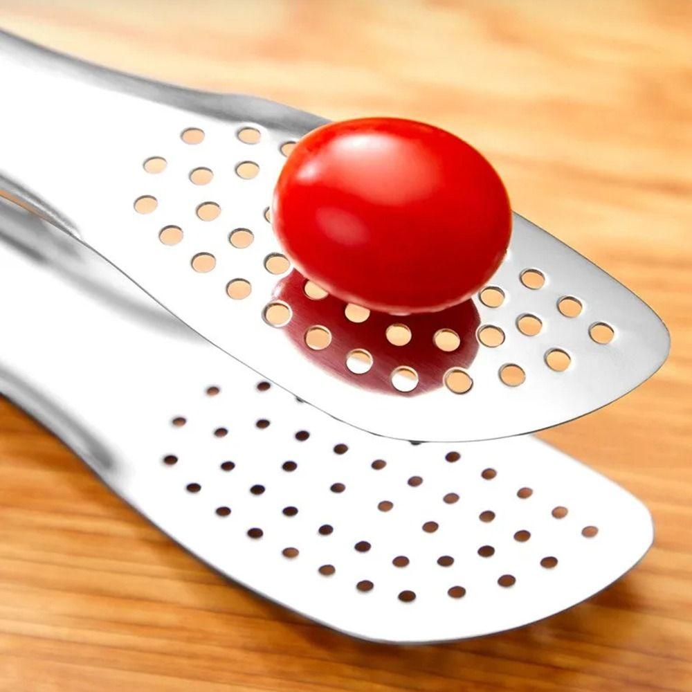 Stainless Steel Outdoor BBQ Clamps Long Handle Kitchen Cooking Clip Food Tongs  Home Kitchen