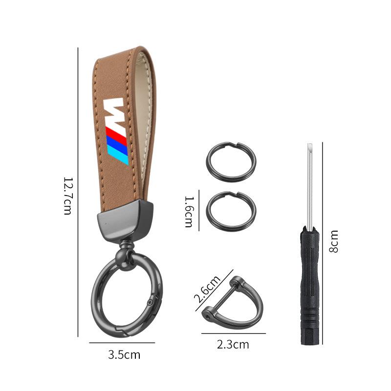 Car Keychain Keyring Leather Logo Key Chain Pendant Gifts For BMW M Emblem E46 E36 E34 F10 E90 F30 E60 F30 E53 E30 E92 E87 Cybf04