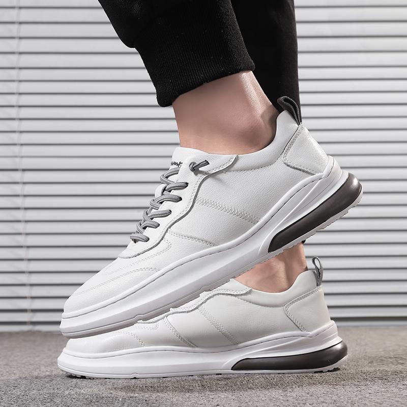 Fashion Italian Fashion Breathable Men Sneakers Outdoor Casual Leather Hiking Shoe Antiskid Skateboarding Shoes Brand Designer Flat Shoe