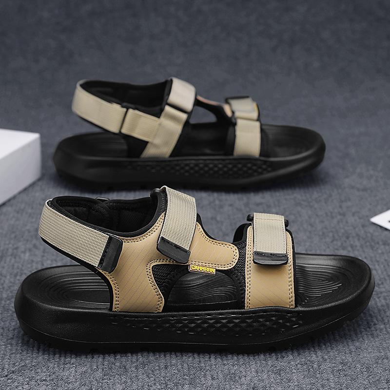 

Сандалии мужские 2025 новые летние трендовые универсальные износостойкие молодежные пляжные спортивные для ходьбы в воде холодные шлепанцы 44 песочный