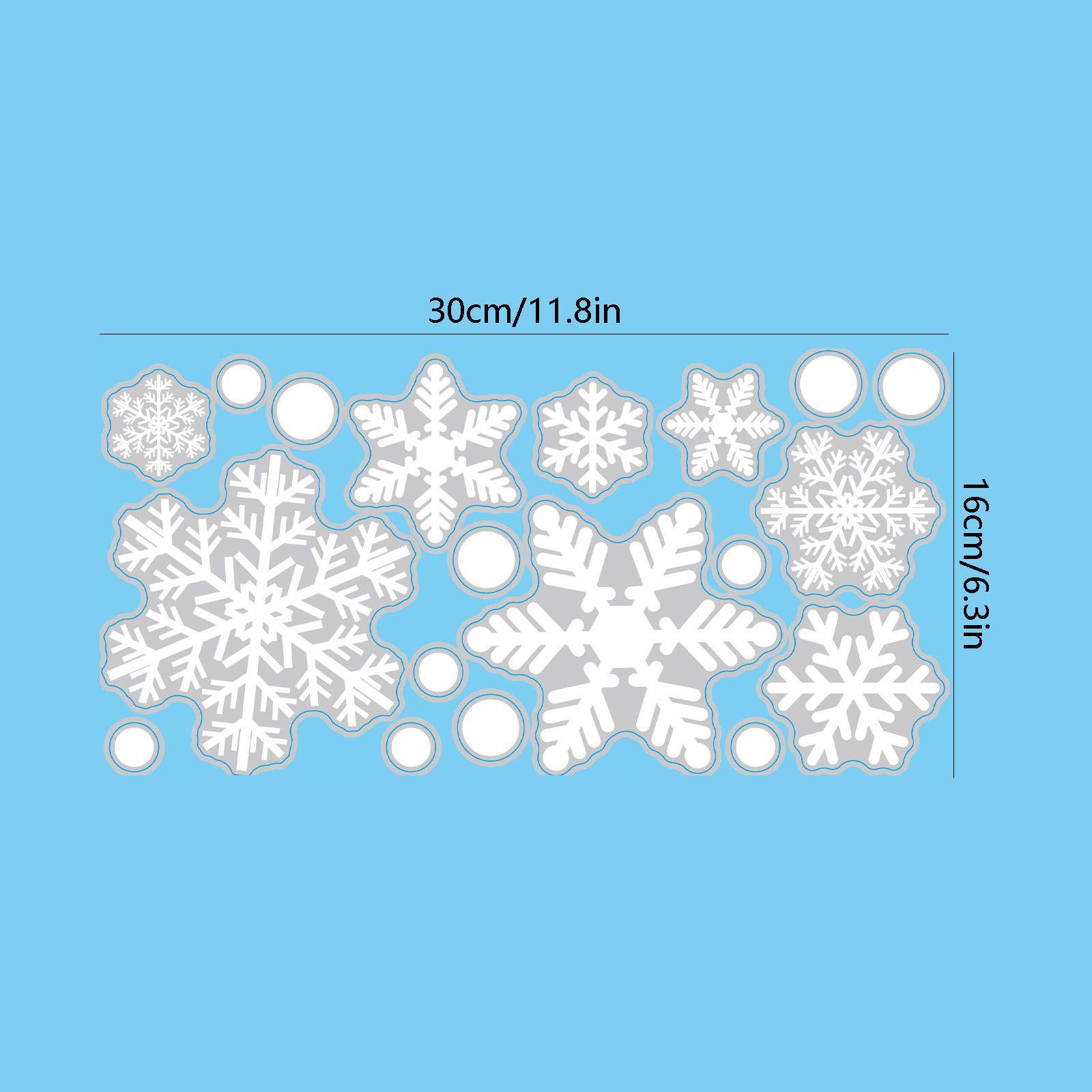 

Glass Window Sticker Christmas Wall Stickers Christmas Decorations White Snowflake Wall Decals 09