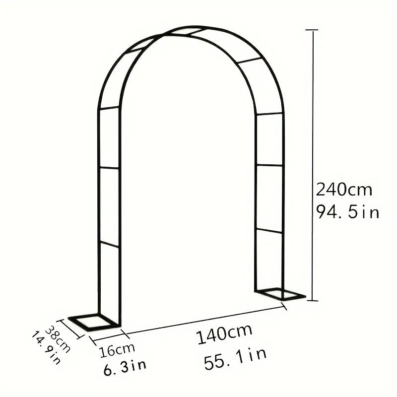 

Detachable black metal pavilion without base, birthday wedding outdoor courtyard flower rack, balloon bracket decoration M