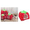 Good-Dog Kennel Dog Fashion Mat Basket Soft Strawberry Pet Dog Cat House Pet Tent Dog House Small Dog Kitten Bed Cat House