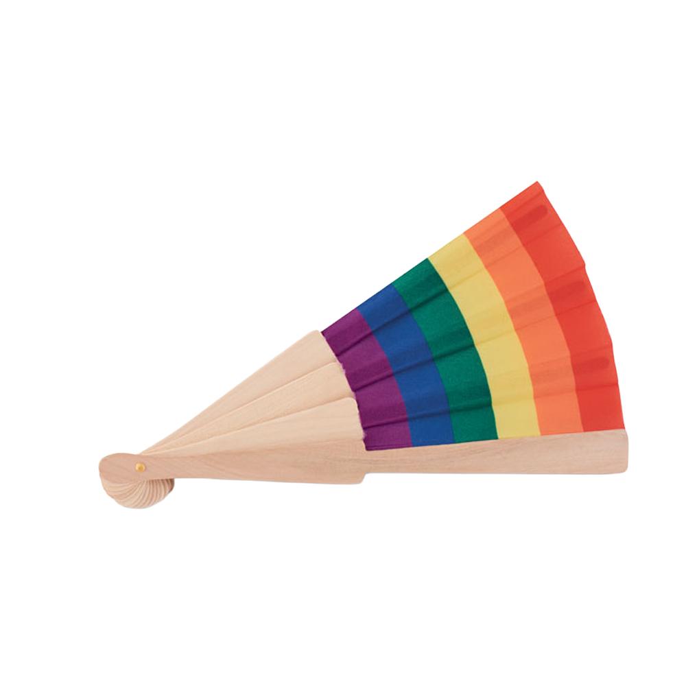 MidOcean Bowfan Rainbow Wooden Handheld Fan