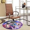 1pc Anime Design Round Carpet - Office Chair Mat, Non-Slip Rug for Home Decor, Living Room, Bedroom, Game Room