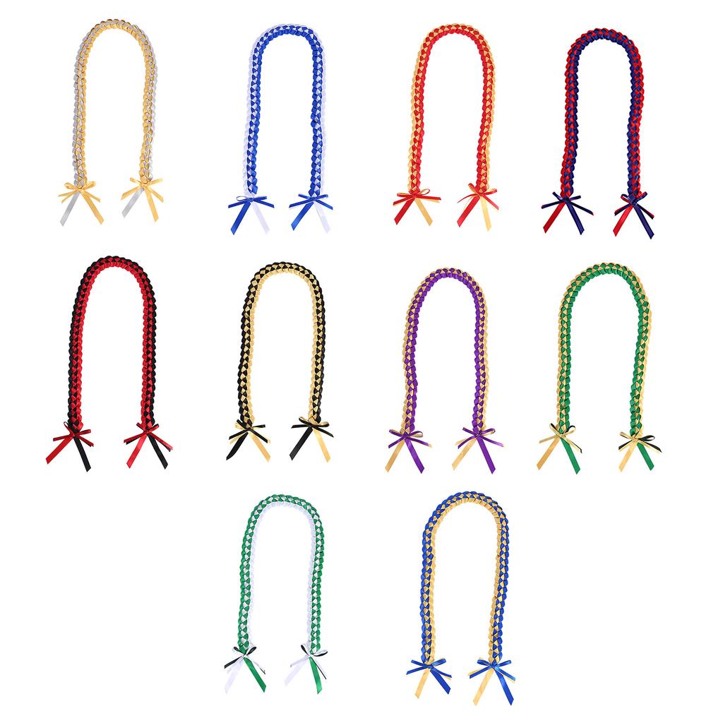 Elegant Double Layer Graduation Ribbon Necklace Pendant String Graduation Ribbon Wreath Honor Rope for Graduation