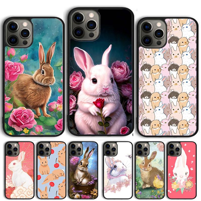 Bunny Rabbits Phone Case For iPhone 17 Air 15 16 Cover 11 13 14 Pro Max 12 Plus Max Fundas