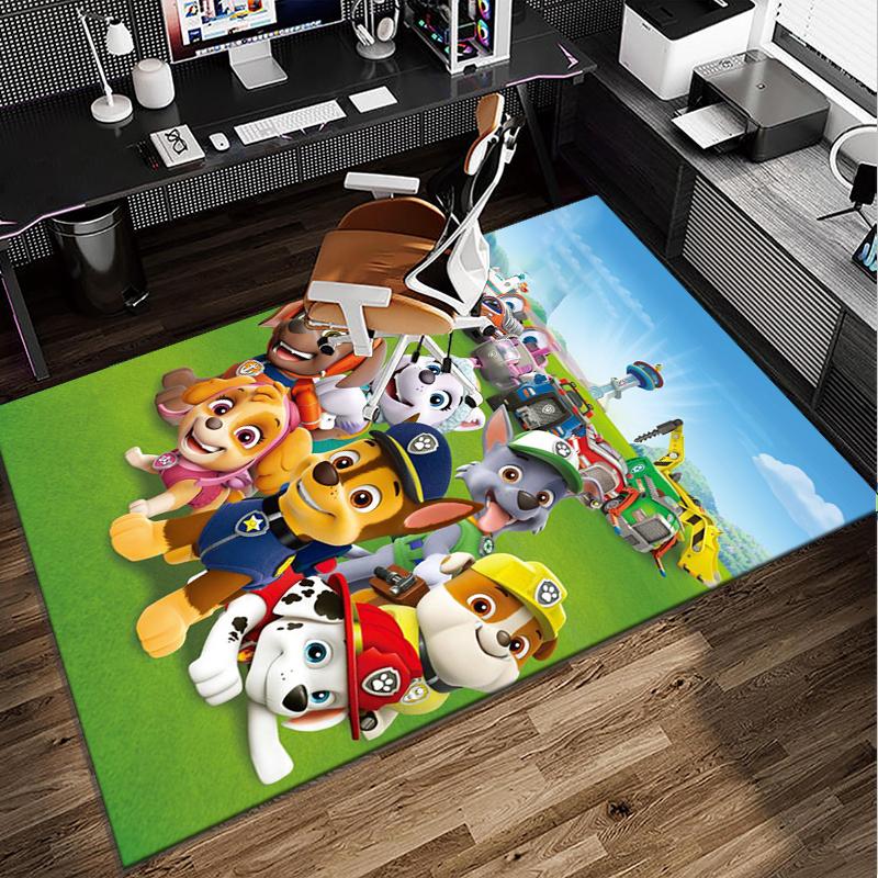 Dog Paw Heroes Office Rug Chair Mat, Game Carpet, Suitable for Front Door, Bedroom, Living Room, Desk, Holiday Gift