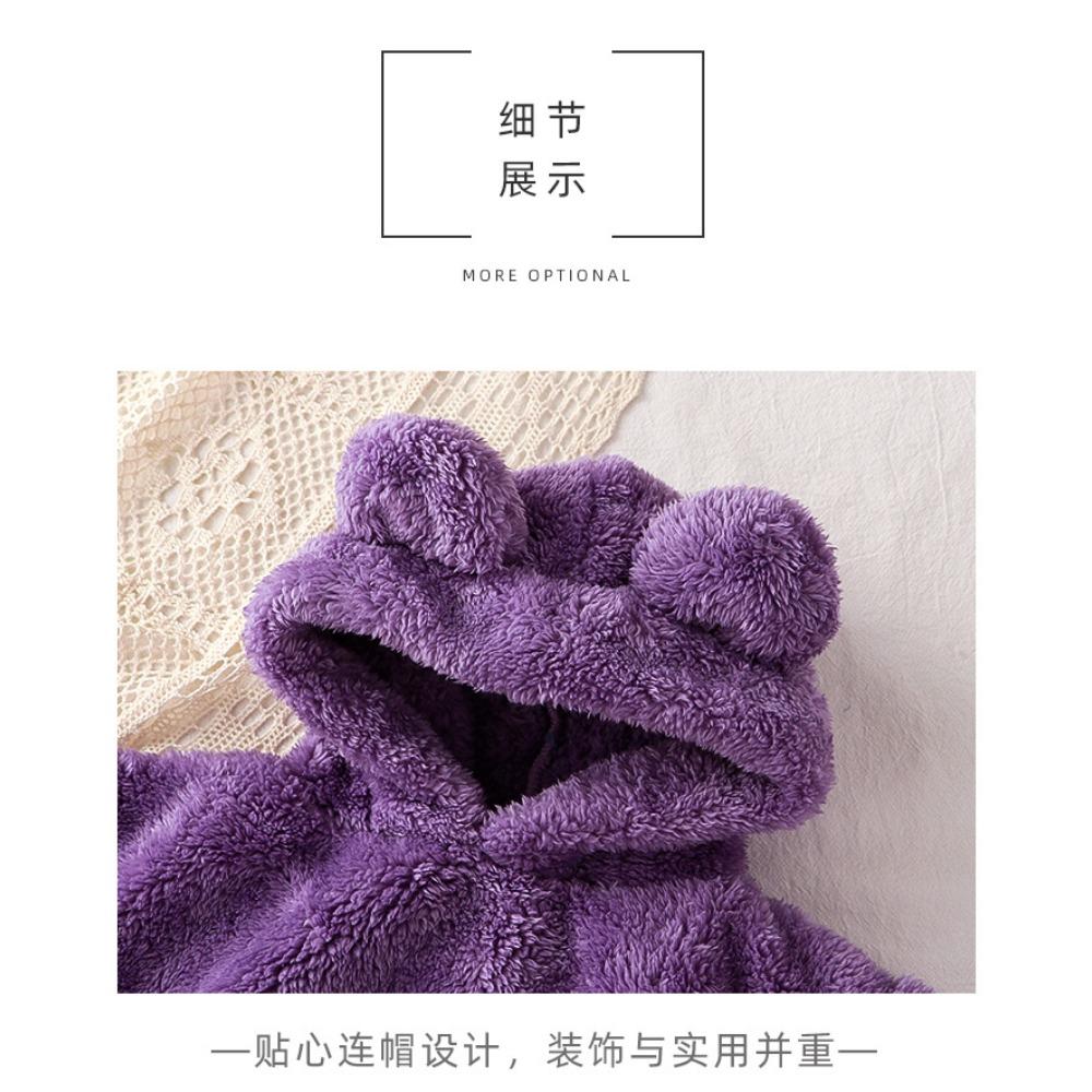 Children's Sleepwear New Autumn and Winter Teddy Bear Home Set Cute Outerwear Warm Jacket