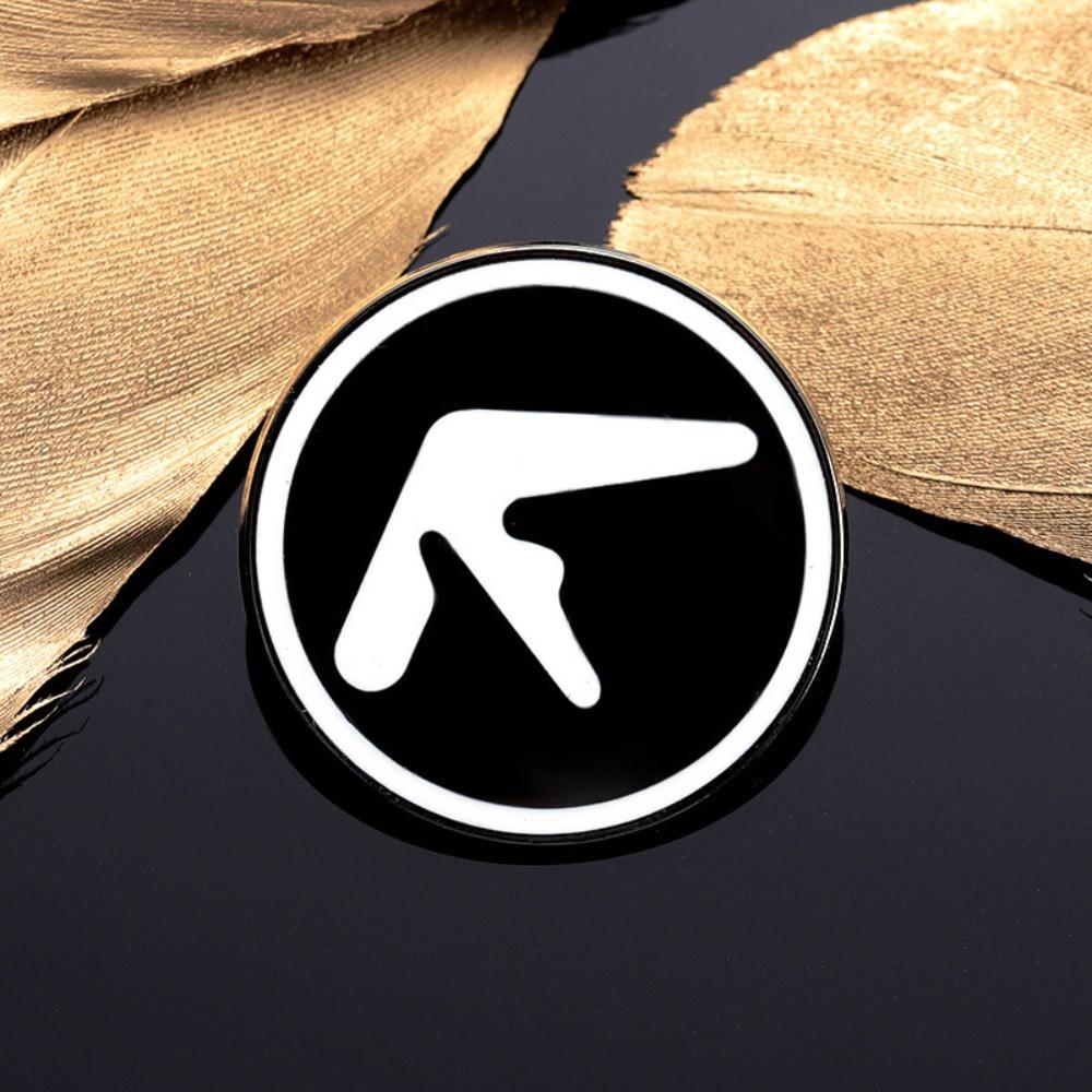 Mini Aphex Twin Logo Pin Copper Decorate Jewelry Memorable Clothing Accessories