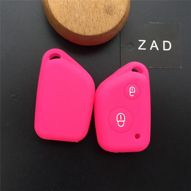 ZAD Silicone rubber Key FOB Case Cover set holder For Peugeot 106 205 206 306 405 406 2button  key cover