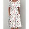 eBay Spring/Summer Floral Print Crew Neck Pocket Long Dress Women