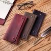 Handmade Leather Men's Wallet Purse Cow Leather Bifold Id Card Phone Holder Bag Pure Leather