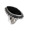 Black Spinel Handmade 925 Steling Silver Jewelry Ring Size 8 L4y14