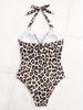 2025 New Cross-Halter Printed Bikini - European & American Sexy One-Piece Swimsuit for Women